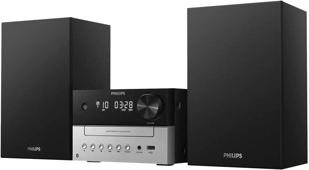 Micro HiFi Music System Bluetooth CD Player FM Radio USB 18W Stereo