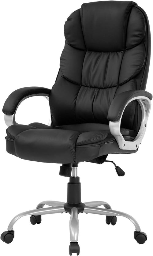 Executive Office Chair High Back Swivel Lumbar Support Faux Leather Gaming Desk