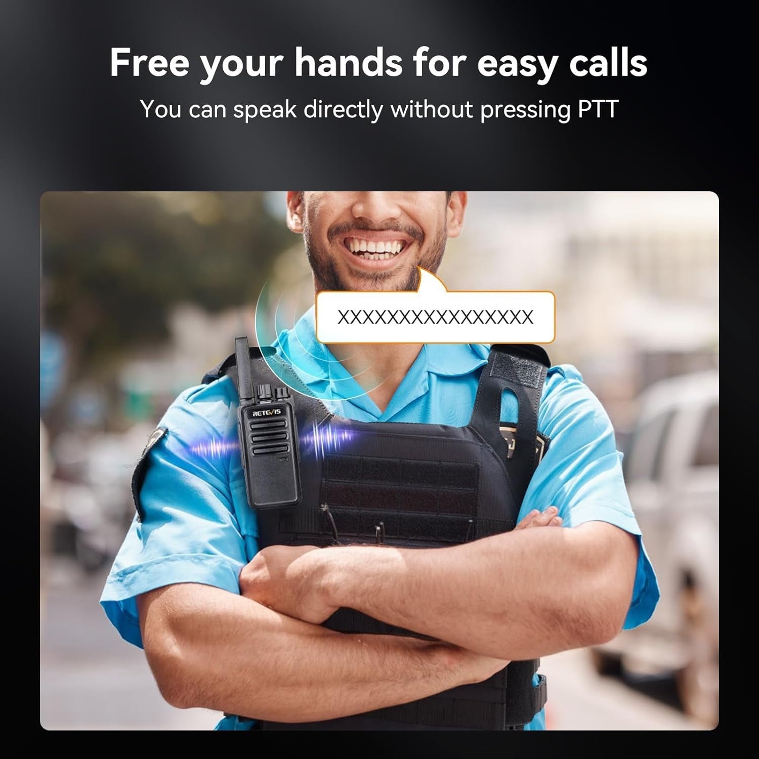 PMR446 Walkie Talkies 4 Pack Long Range Rechargeable Radio w Headset