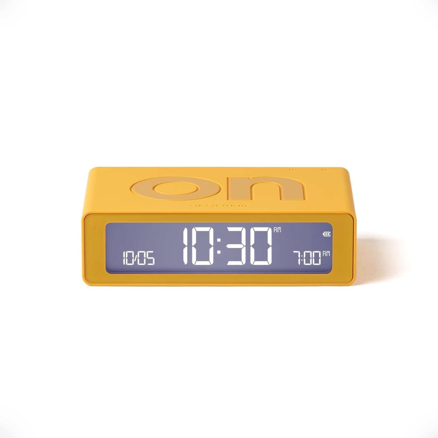 Mini Digital Alarm Clock LED Flip On Off Touch Rechargeable