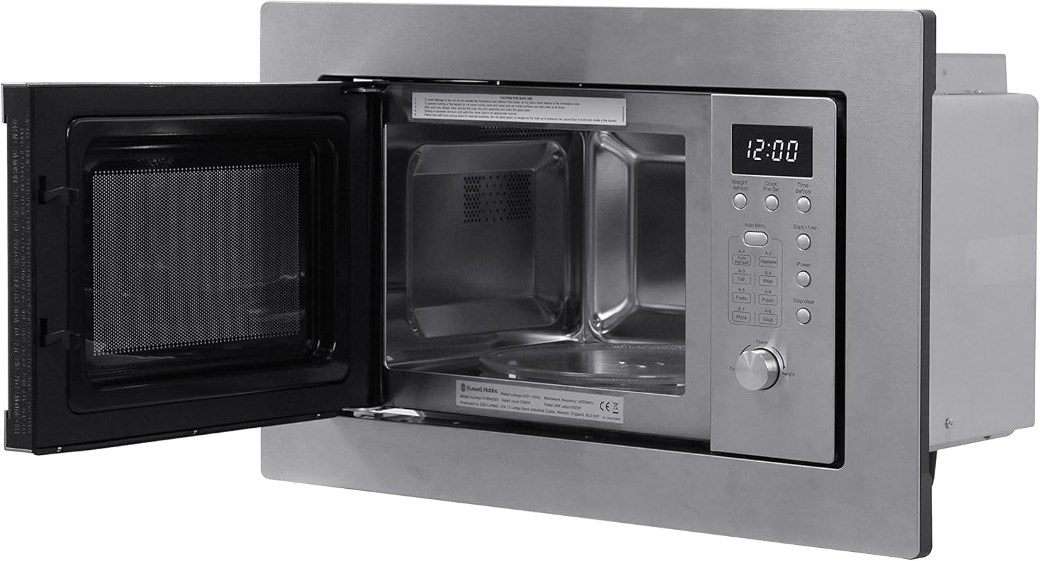 20L Built-In Digital Microwave 800W 8 Auto Cook Stainless Steel