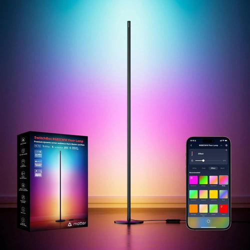 Smart LED Corner Floor Lamp RGB Colour Changing App Voice Control Light
