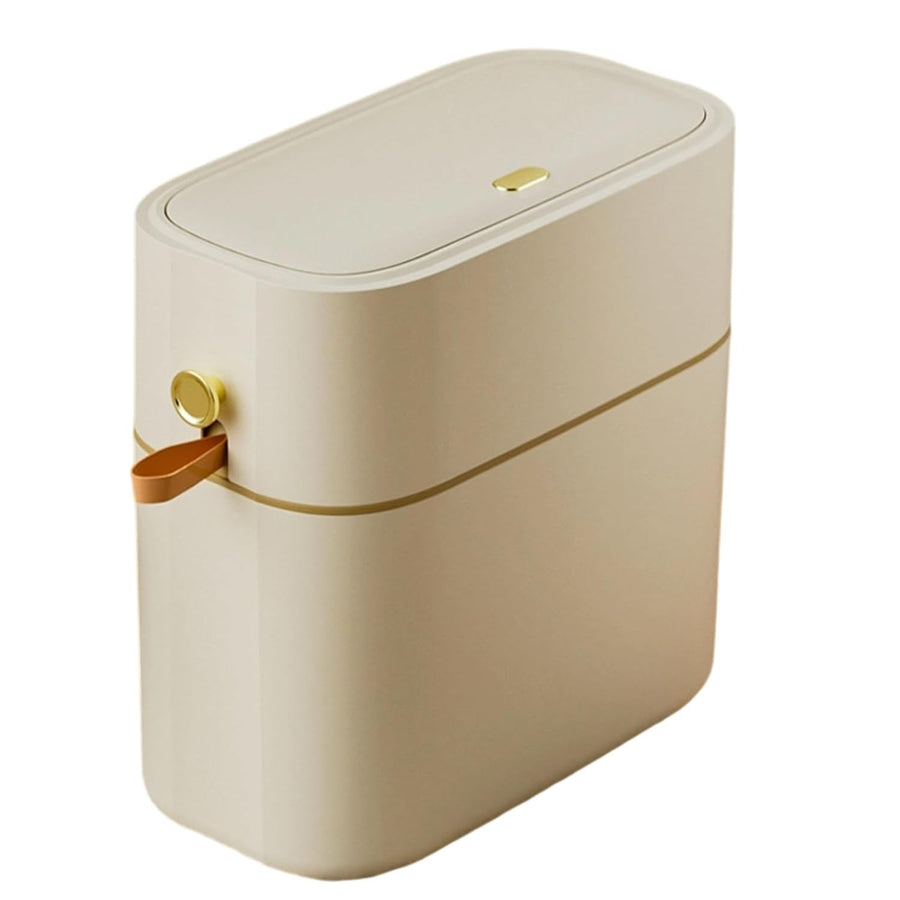 Touchless 8L Slim Bathroom Trash Can Auto Drawstring Odor Seal