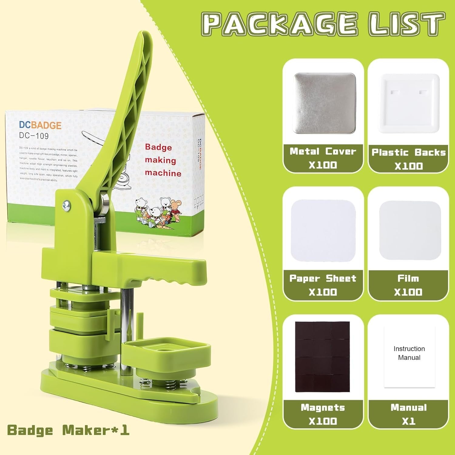 Photo Magnet Making Machine 50mm Button Press Fridge Magnet Kit