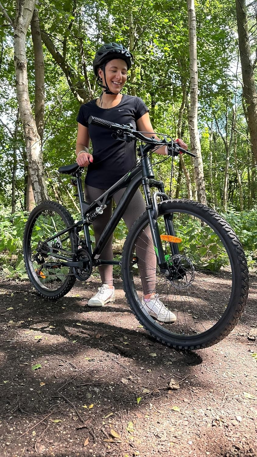 Full Suspension 21-Speed MTB Bike 26” Disc Brakes Off-Road Teen Ride