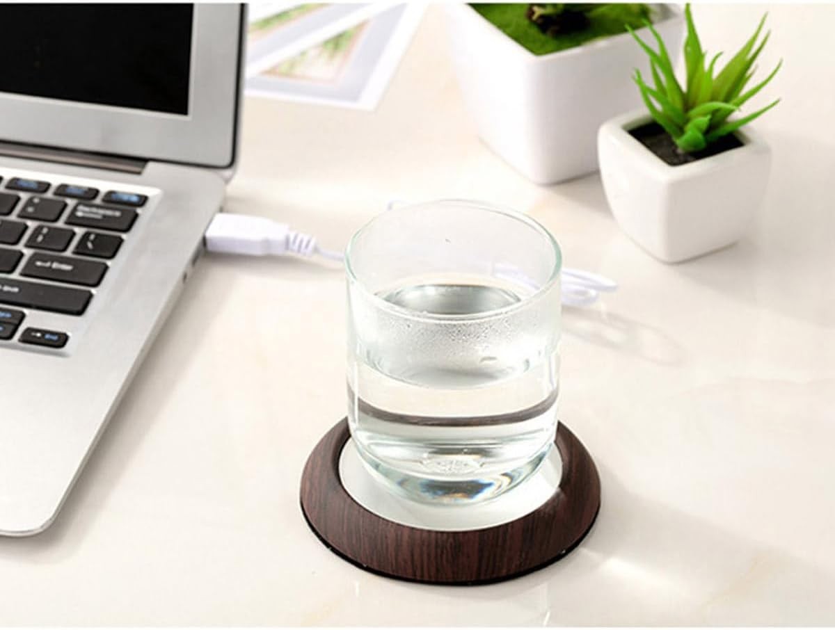 USB Cup Warmer Black Desk Mug Heater Pad 10cm