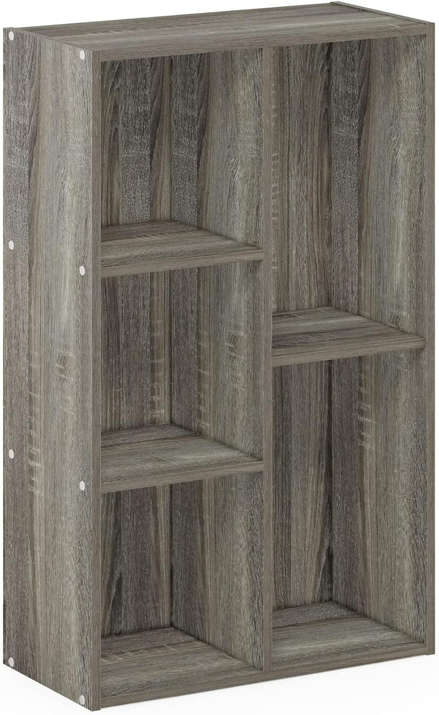 5 Cube No Tool Bookcase Storage Open Shelf Compact Design Organizer French Oak