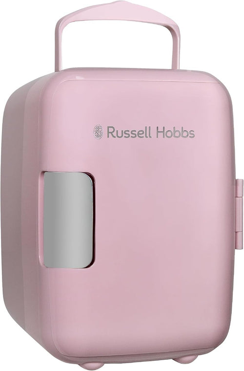 Portable 4L Mini Cooler & Warmer Retro Style for Office Bedroom Car Pink