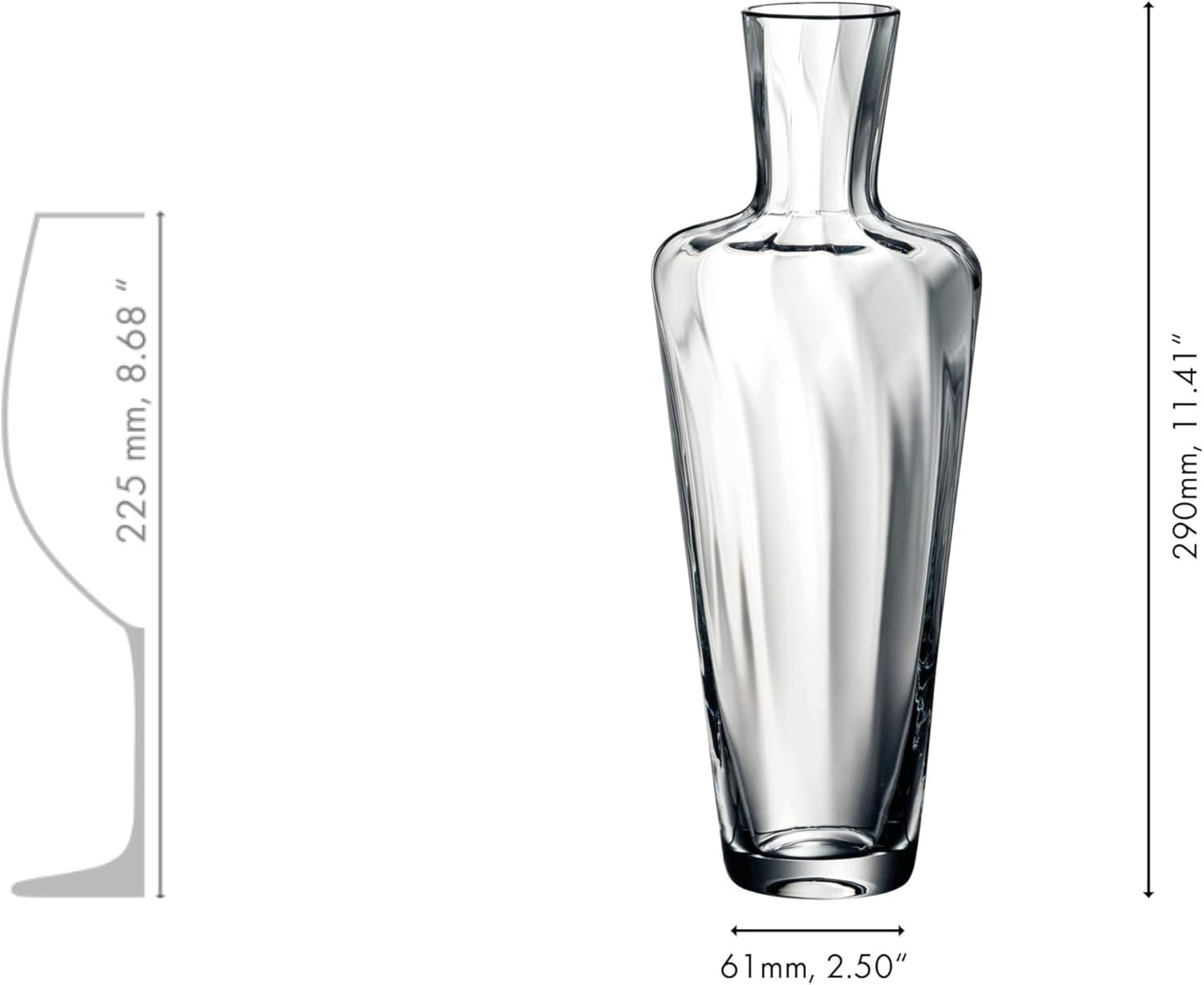 Luxury Crystal Wine Decanter 1200ml – Hand-Blown Clear Glass Aerator Gift