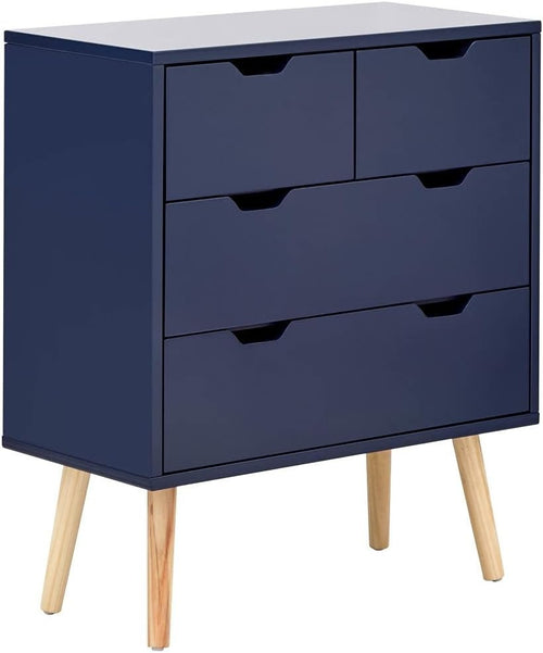 Modern 4 Drawer Chest Storage Unit Scandinavian Style Bedroom Furniture