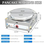 Commercial Crepe Maker 40cm Non-Stick Pancake Grill | Gas/Electric, Pro Use