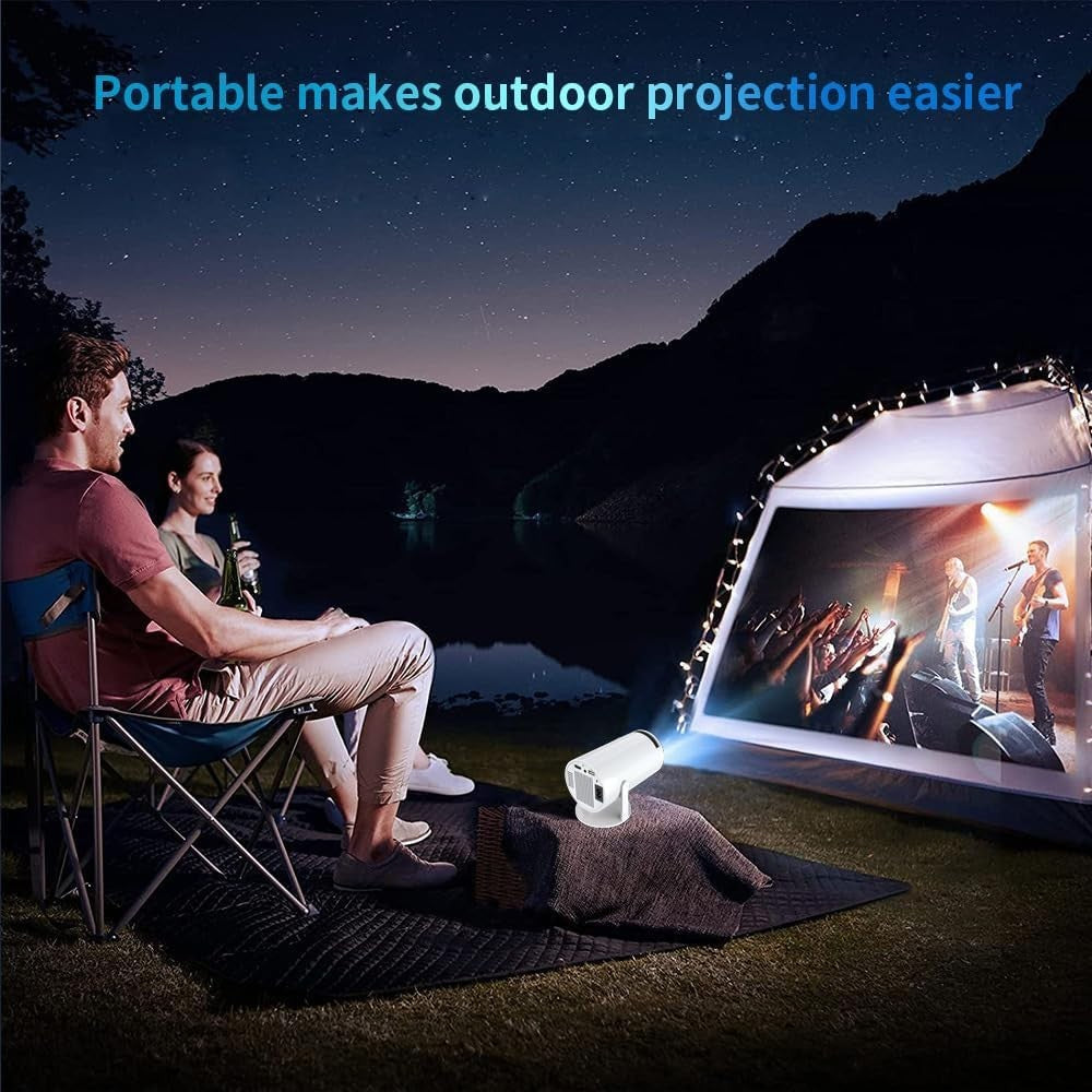 Smart Game Projector 1080P 4K WiFi 6 Bluetooth Android Auto Focus 180°