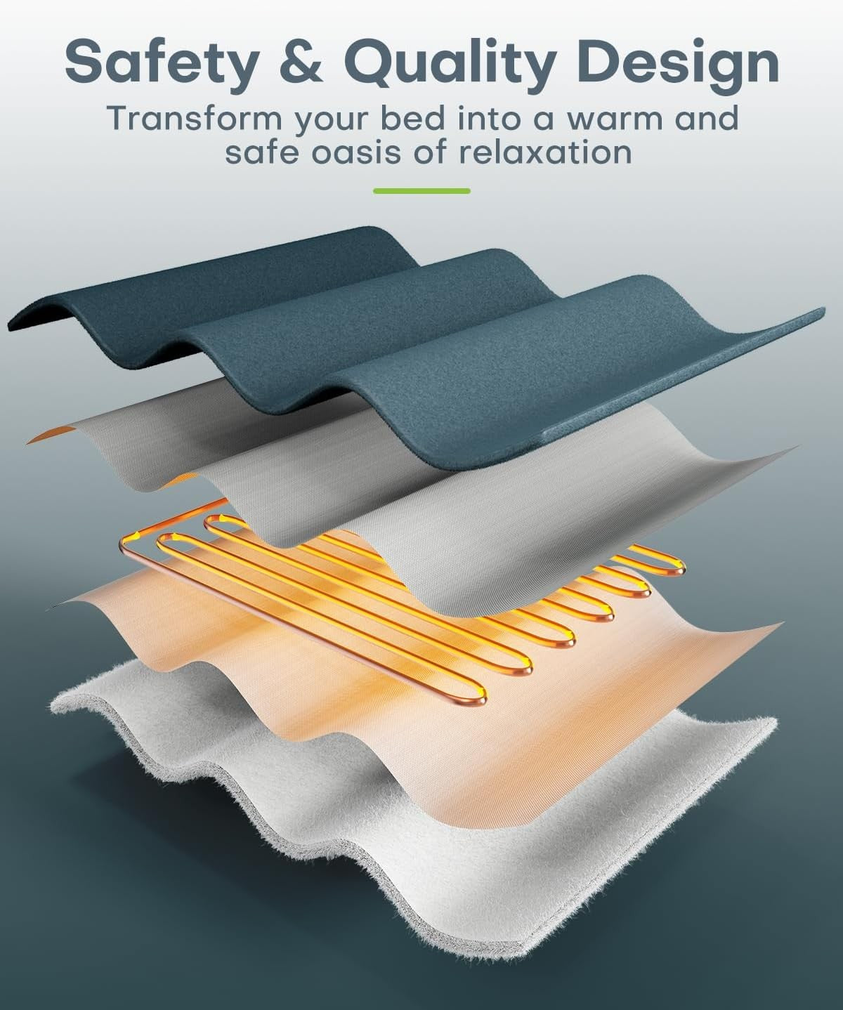 Electric Heated Throw Blanket 180x130cm Fast Heat Timer Washable Sofa Bed