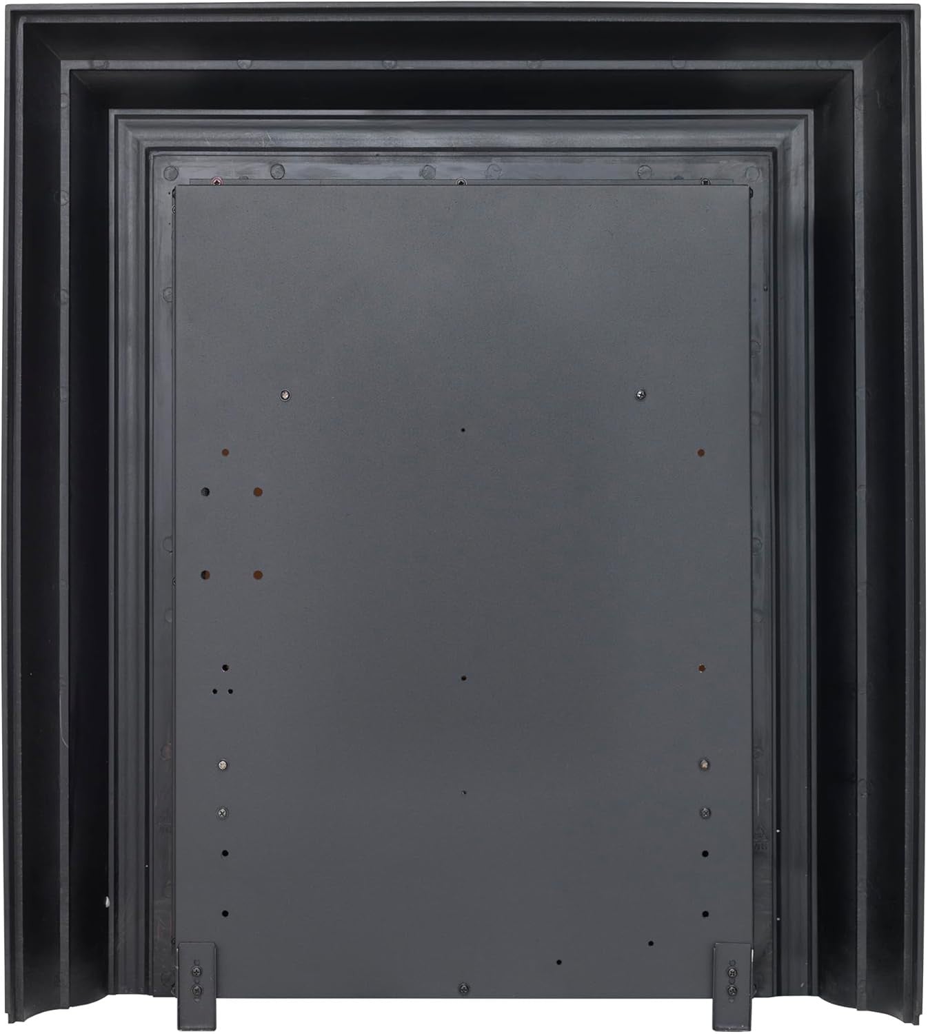 Freestanding Electric Fireplace with LED Flame, 2kW Heater & Chrome Trim
