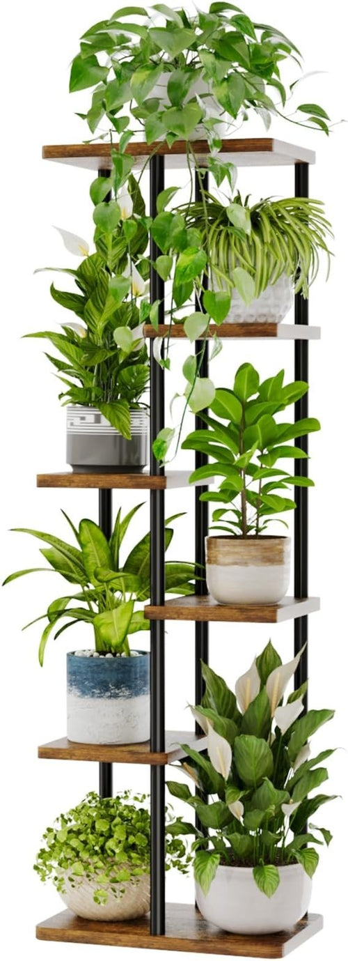 6 Tier Metal Plant Stand Indoor Outdoor Corner Shelf Display Rack