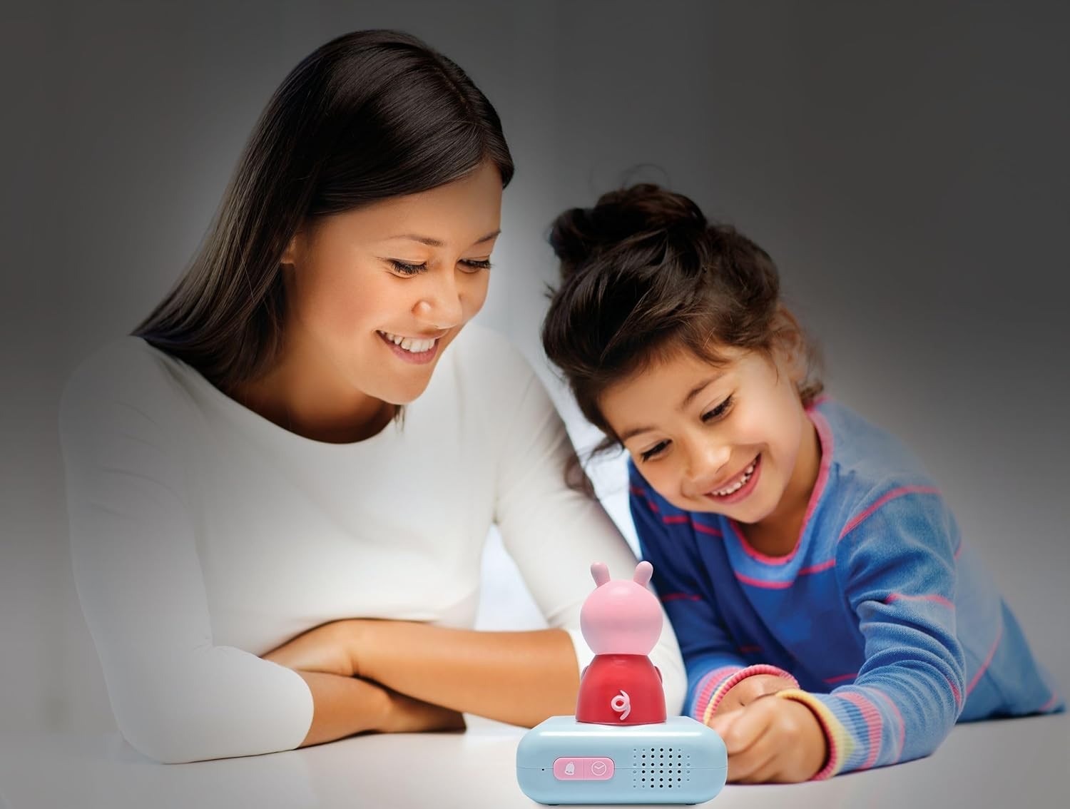 Kids Alarm Clock Night Light LCD Snooze Sound Effects Bed Clock Pink