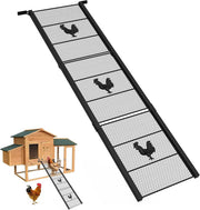Metal Chicken Coop Ramp Adjustable Non Slip 39in