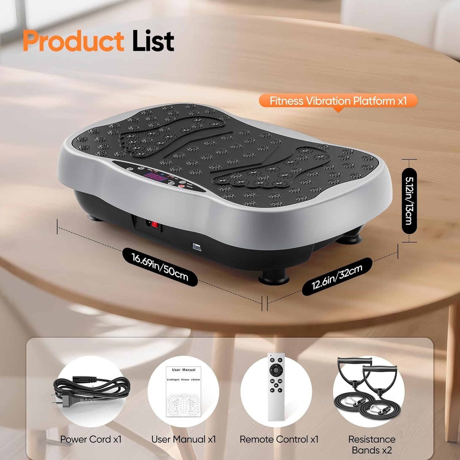 Black Vibration Plate Exercise Machine for Weight Loss & Lymphatic Drainage