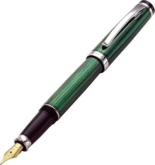 Forest Green Fountain Pen Medium Nib Handcrafted Smooth Writing Set