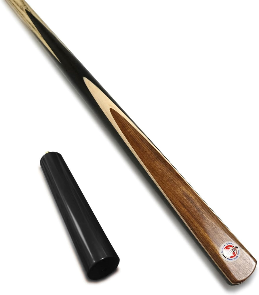 58” One Piece Ash Snooker Pool Cue Ebony Butt 9.4mm Tip 19oz