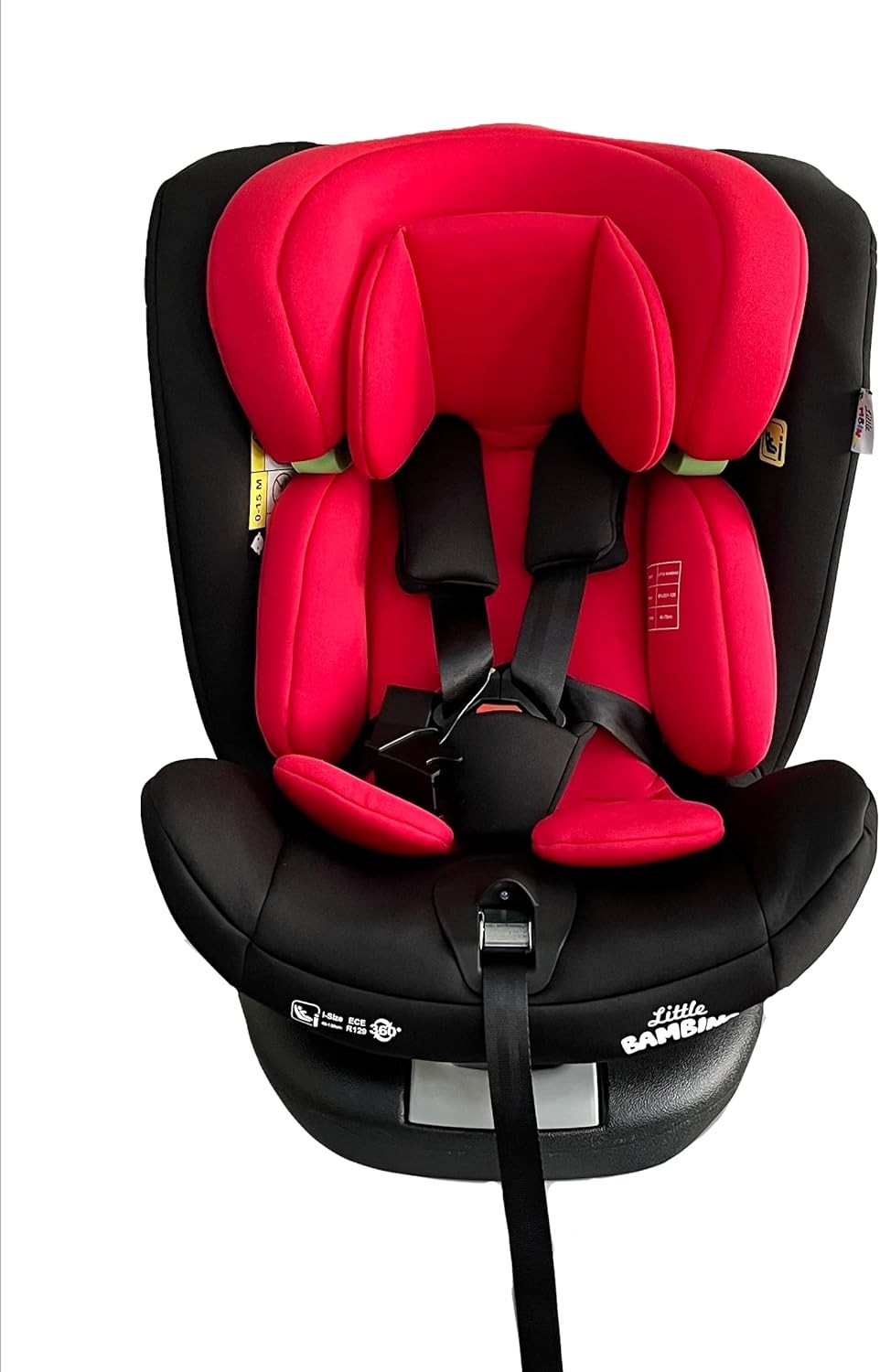 360° Rotating i-Size Car Seat ISOFIX R129 0–36kg Birth to 12 Years Red