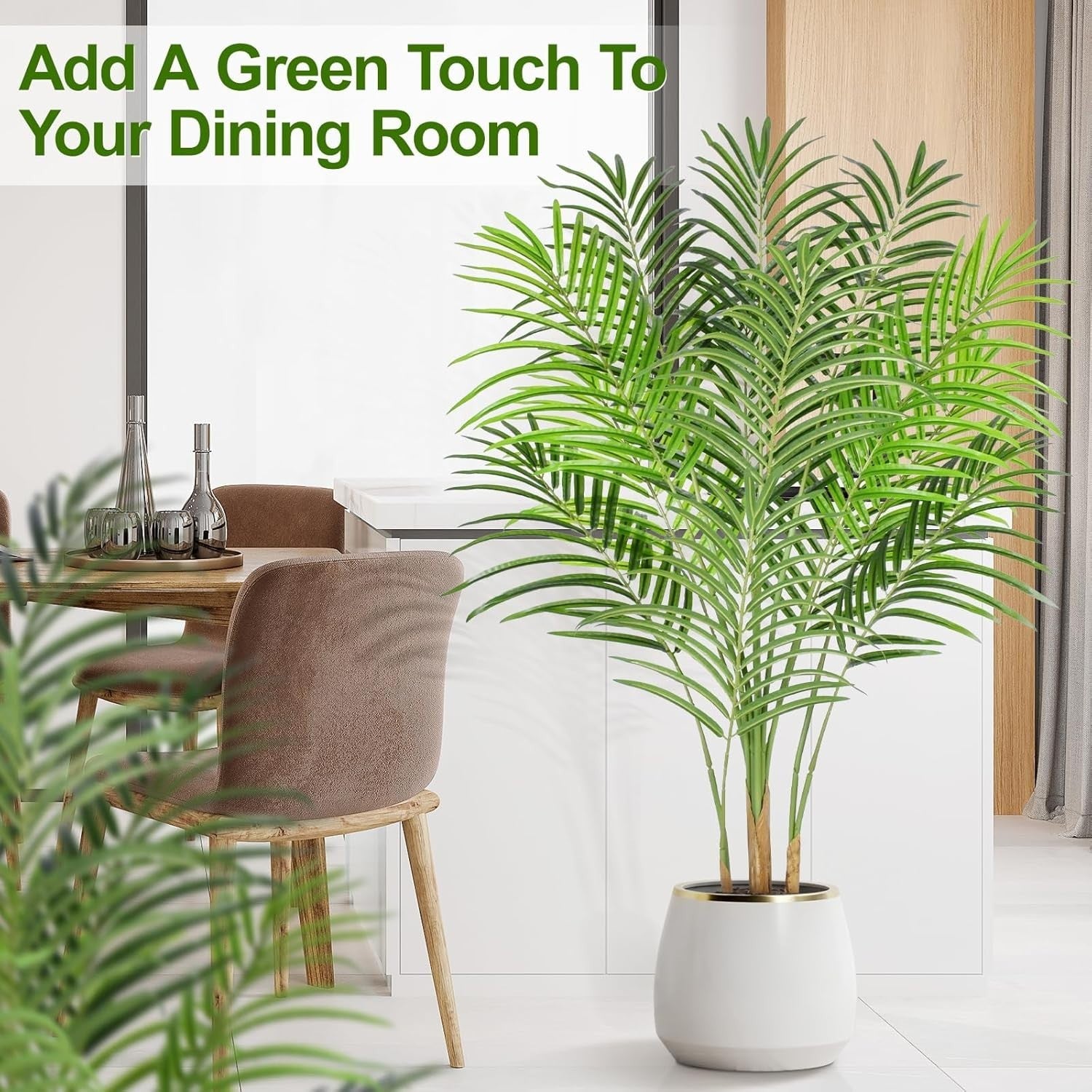 120cm Artificial Palm Tree Faux Tropical Indoor Outdoor Decor Home Garden Plant