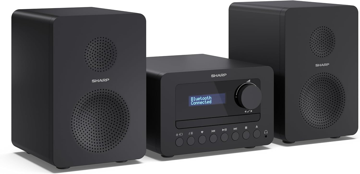 Hi-Fi Stereo System Bluetooth DAB Radio CD Player USB 40W Speakers Remote