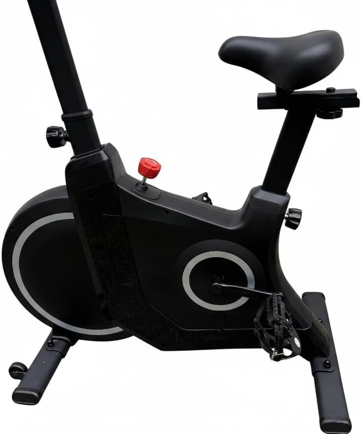 Magnetic Indoor Exercise Bike w/ LCD Display, Adjustable Seat, Quiet Belt Drive