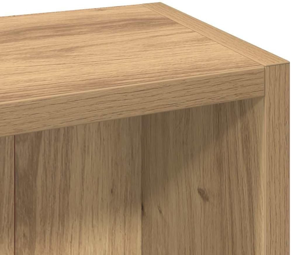 2 Pack CD Storage Cabinets Media Shelf Bookcase Display Unit Oak 80 CD