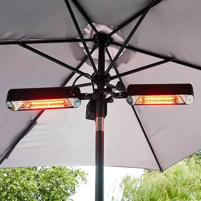 Outdoor Infrared Patio Heater 1600W Foldable Electric Radiant Heat for Gazebo
