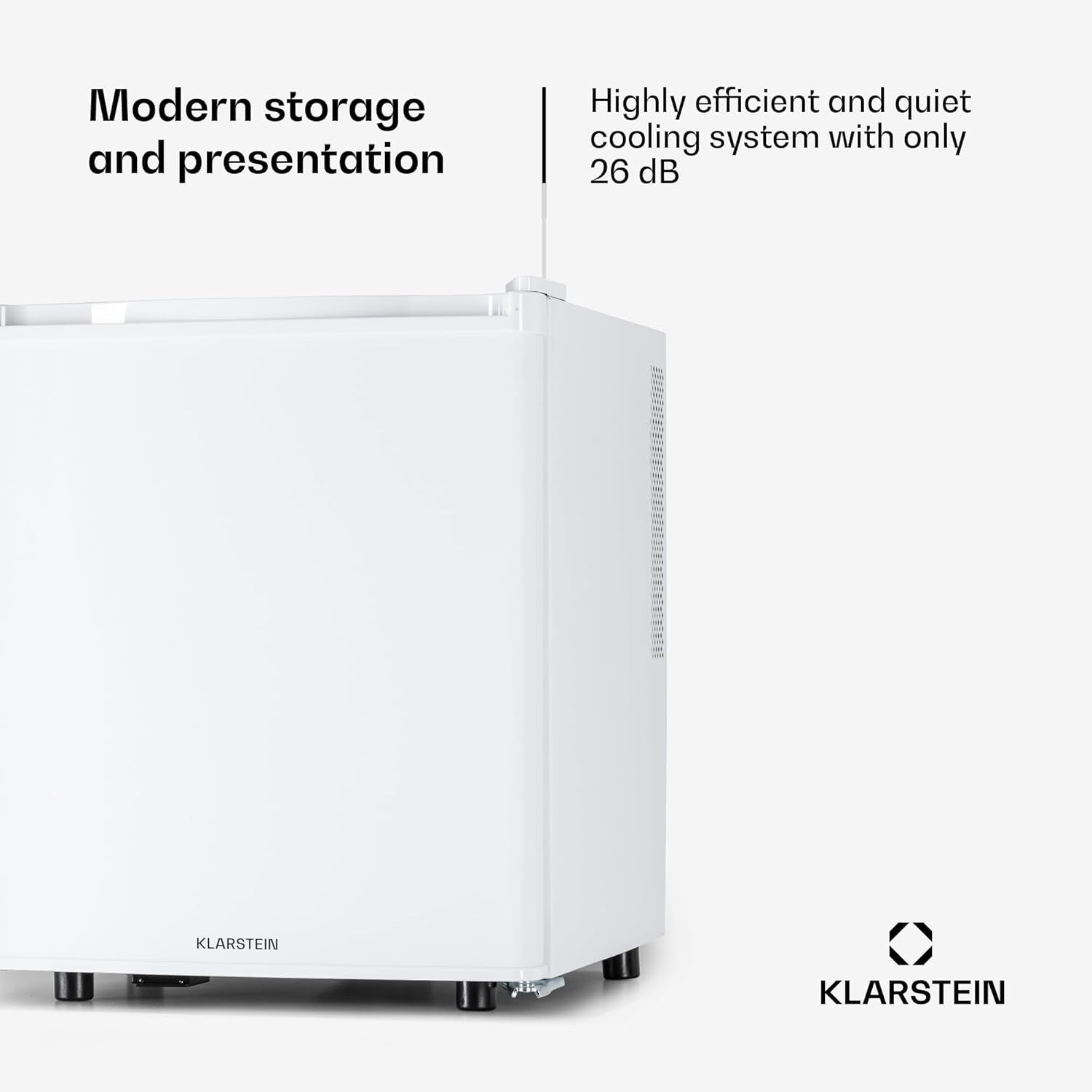 45L White Mini Fridge Tabletop Cooler Adjustable Shelves Home Office