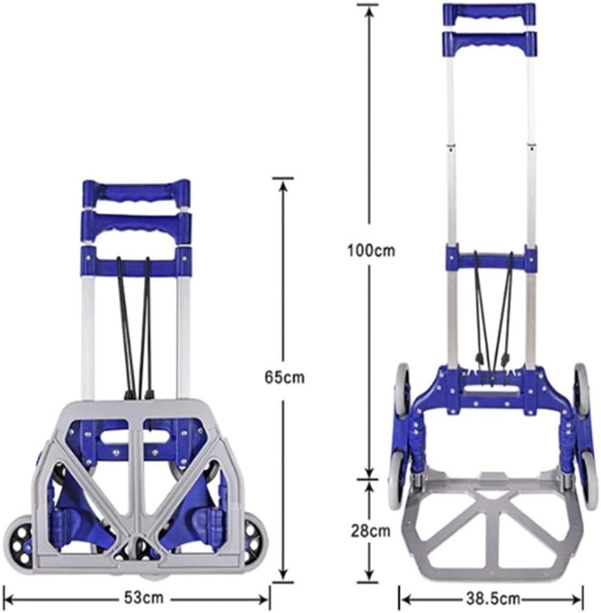 Aluminium Stair Climbing Hand Truck Folding 6 Wheel All Terrain Trolley