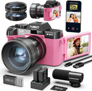 5K 64MP WiFi Vlogging Camera Flip Screen Autofocus 64GB Macro Lens