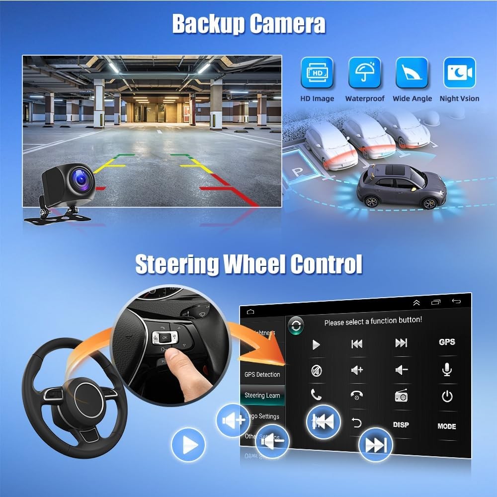 9" Android 13 Car Stereo 4G+64G CarPlay GPS Bluetooth
