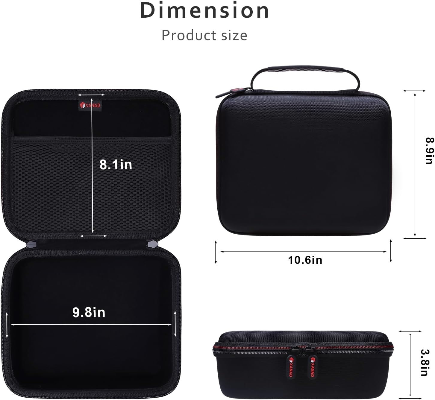 Hard Travel Case for Massage Gun Protective Storage Carry Case with Handle
