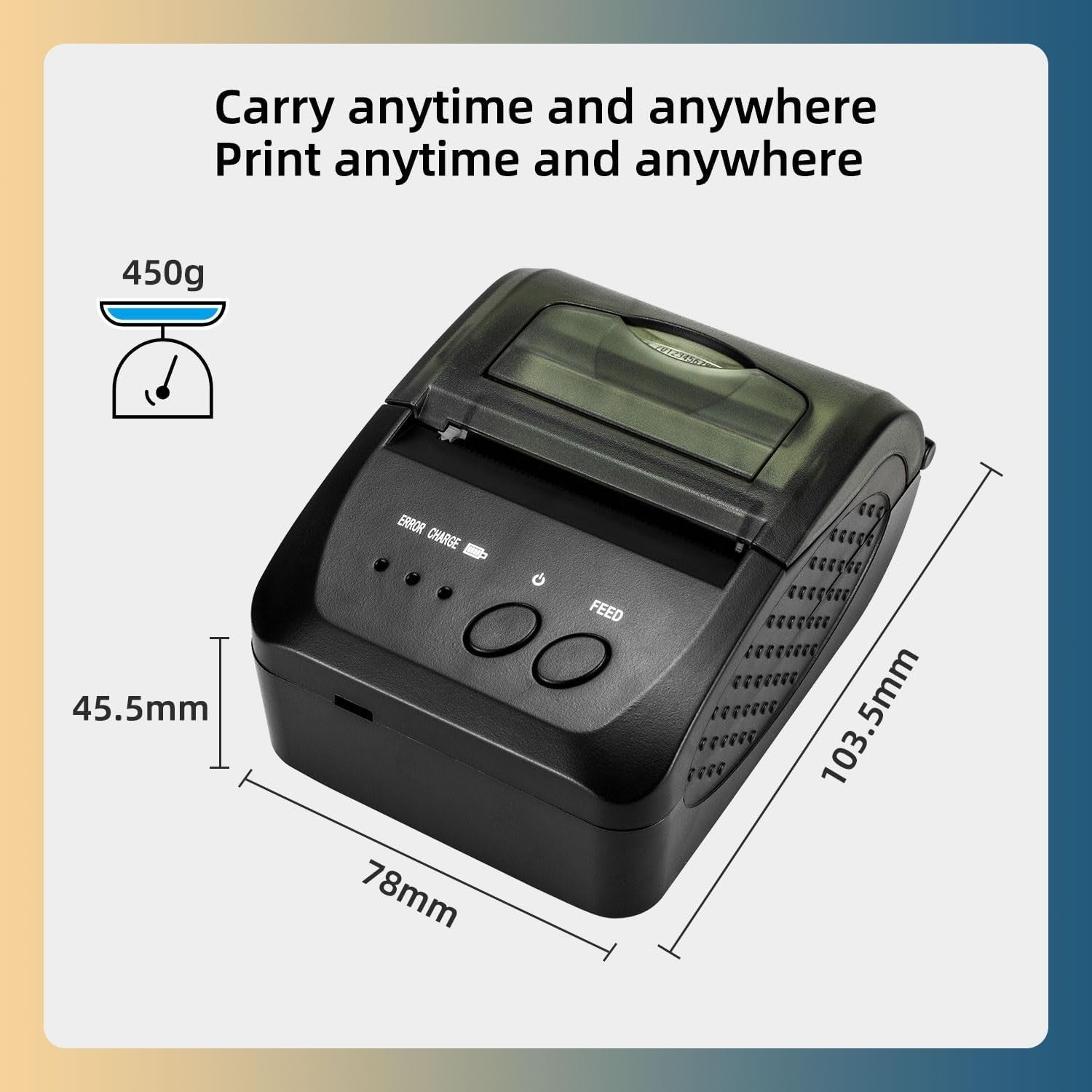 NetumScan Bluetooth Thermal Receipt Printer 2" Mini USB POS 58mm