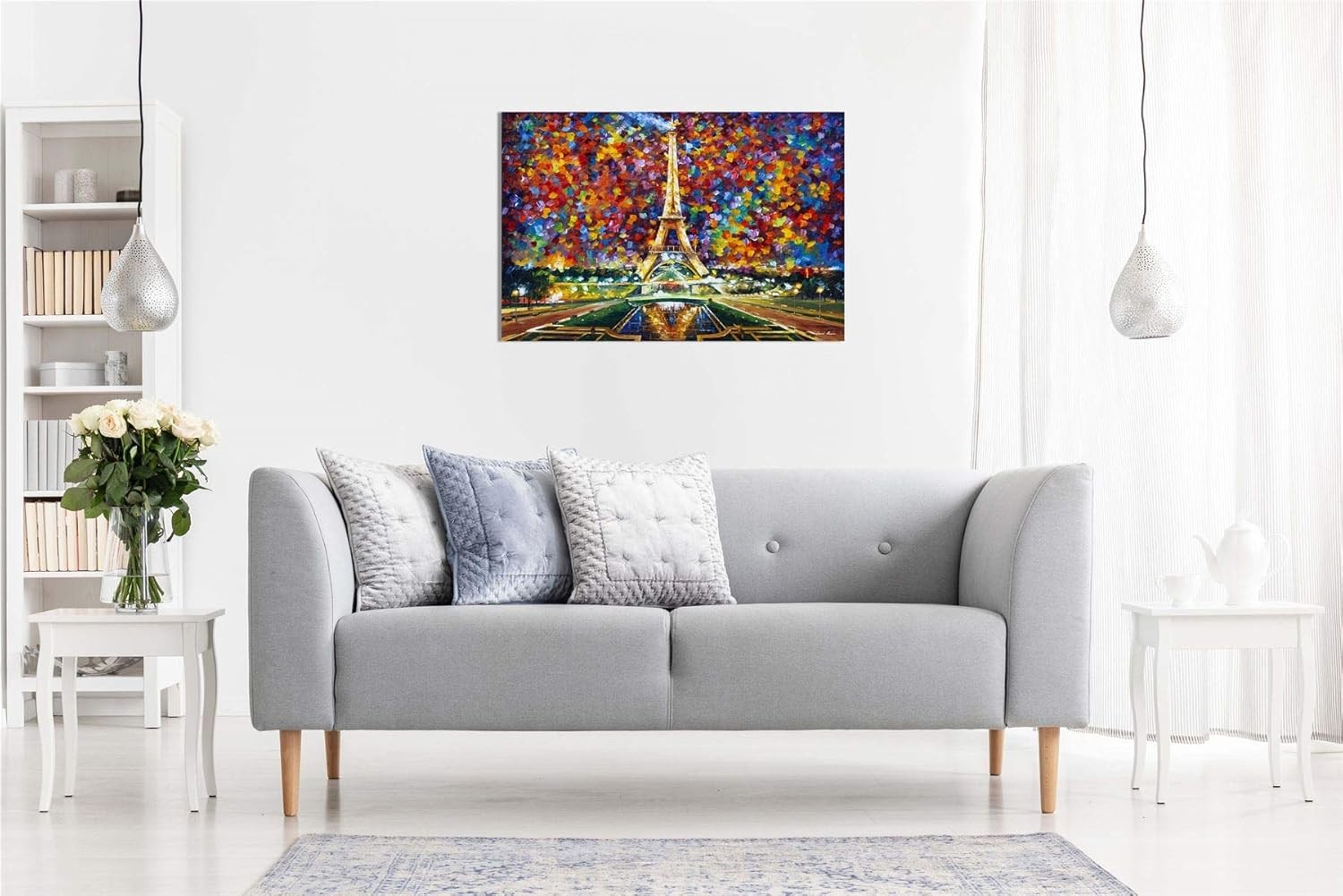 Paris Eiffel Tower Canvas Wall Art Print Cityscape Living Room Decor 30x20