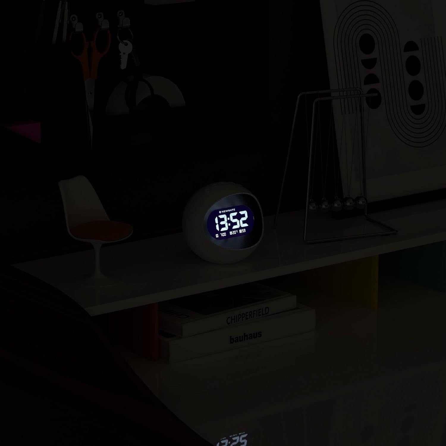 Retro Digital Alarm Clock LED Display Bedside Desk Clock Snooze