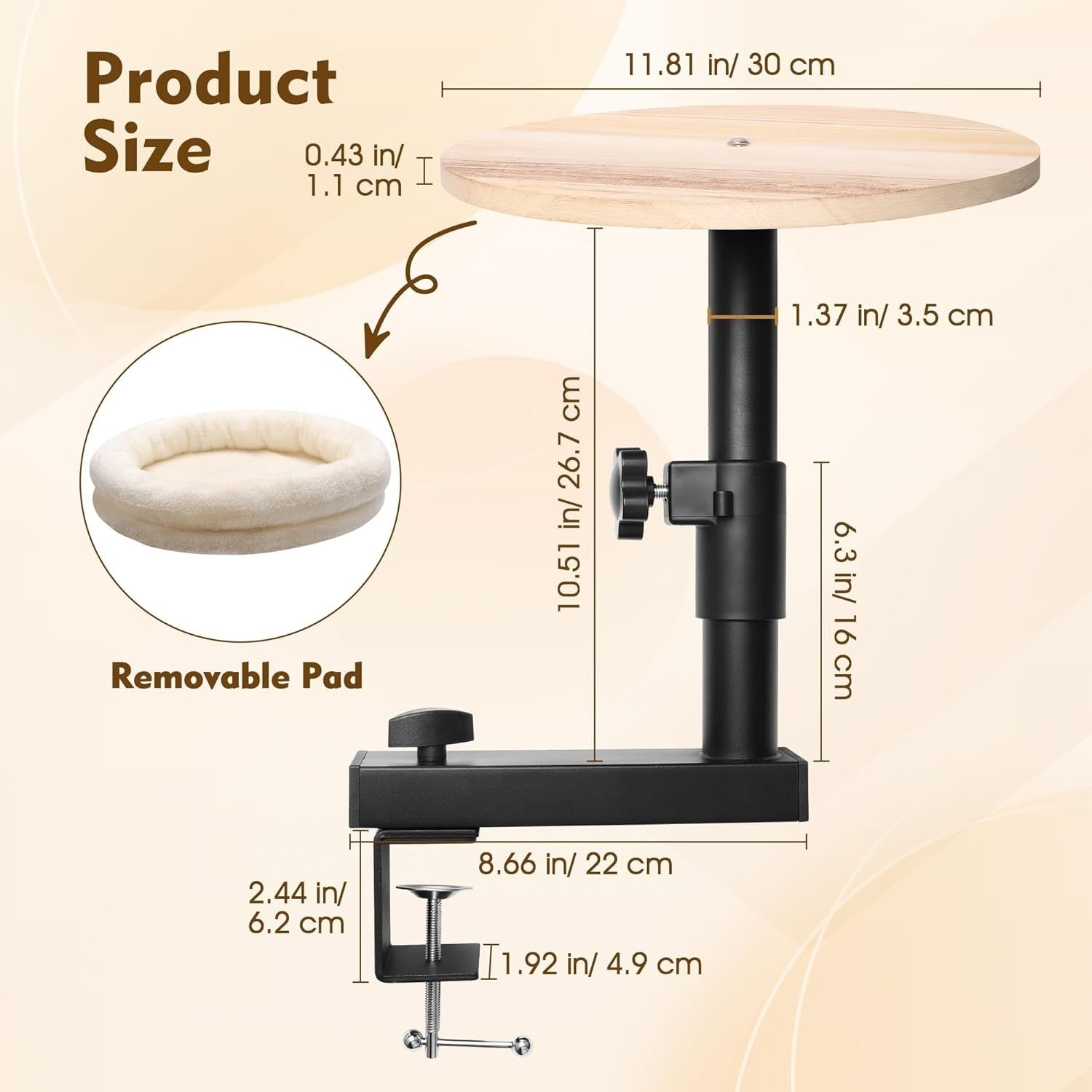 Adjustable Desk Cat Bed Rotating Cat Hammock Clamp On Pet Perch
