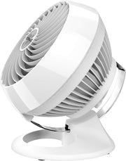 White Table Fan – Compact 3-Speed Whole Room Air Circulator for Bedroom Cooling