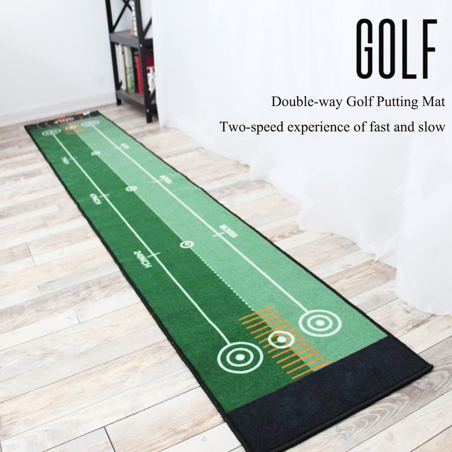Indoor Golf Putting Mat 10ft Practice Green Trainer Home Office Garden
