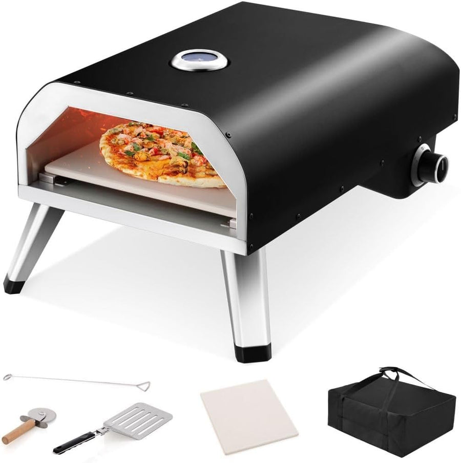 Gas Pizza Oven with Peel & Carry Bag | Portable BBQ Pizza Maker 400°C 4KW Grill
