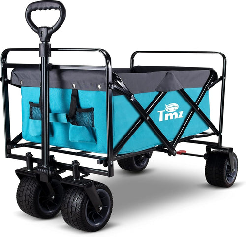 Collapsible Garden Wagon Cart 265lb Capacity All-Terrain Folding Utility Trolley