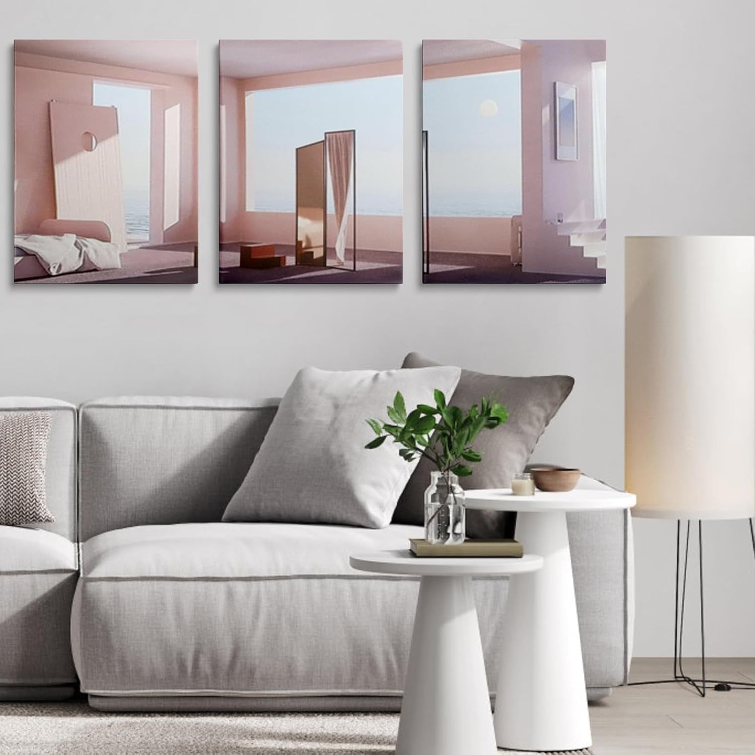 3-Piece Sea Canvas Wall Art Modern Bedroom Aesthetic Prints