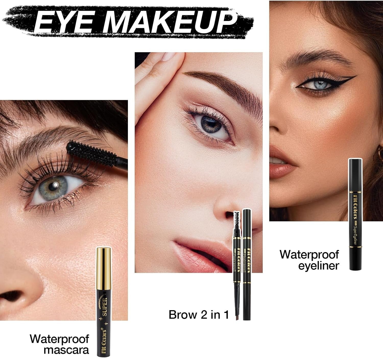 Proamate Makeup Kit – Eyeshadow, Lipstick, Brushes & Travel Bag