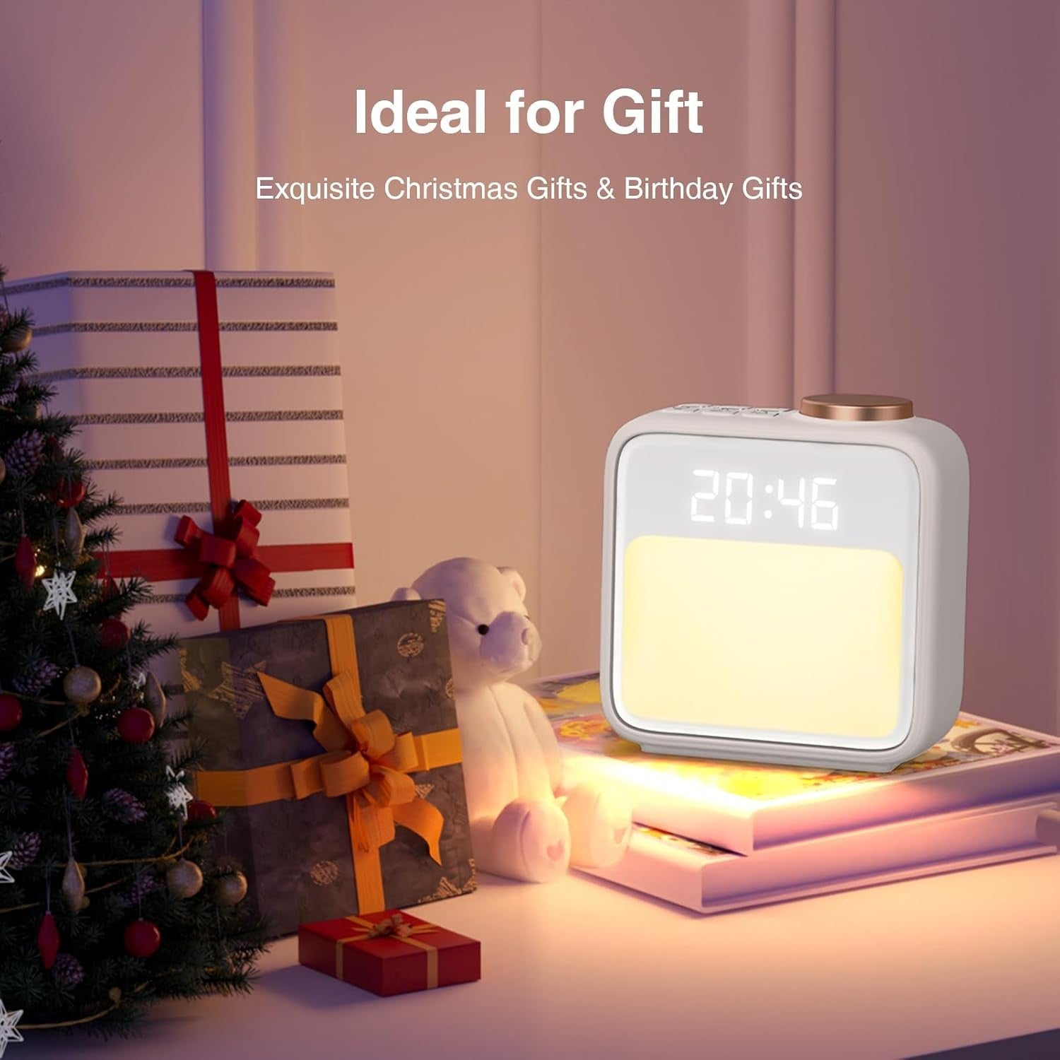 Sunrise Alarm Clock Wake Up Light Heavy Sleepers Night Light Dual Alarm