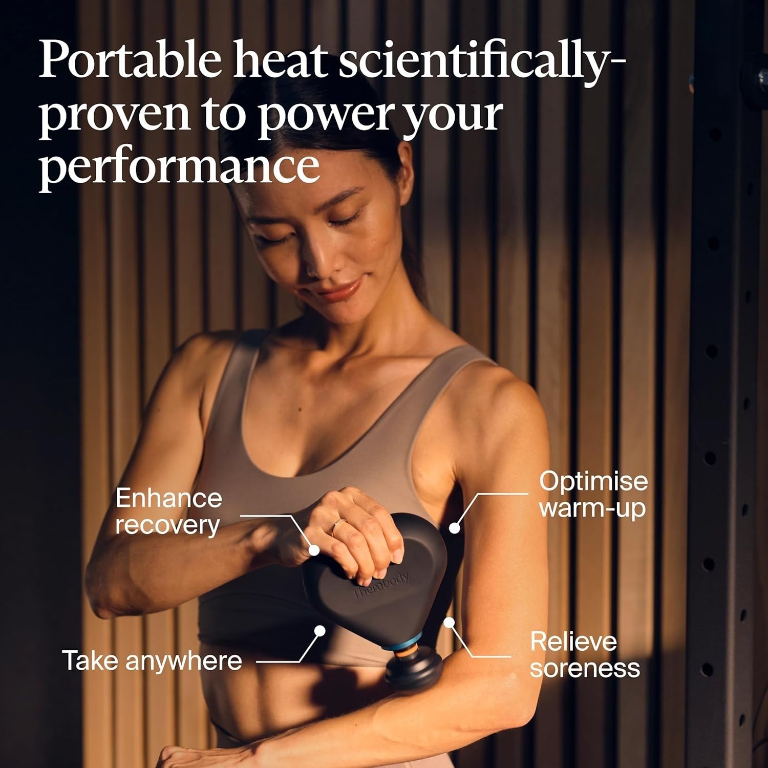Heated Mini Massage Gun Deep Tissue Percussion Ultra Portable Muscle Relief