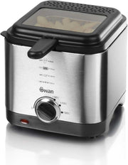 1.5L Deep Fat Fryer Stainless Steel 900W Adjustable Temp Viewing Window