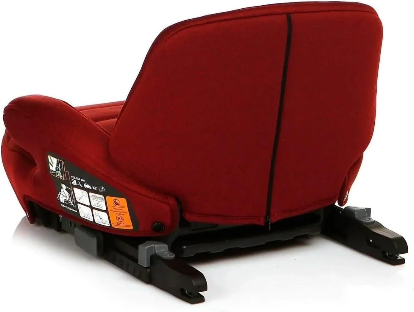 Kids Car Booster Seat i-Size 4–12 Years Portable Child Seat 15–36kg Red