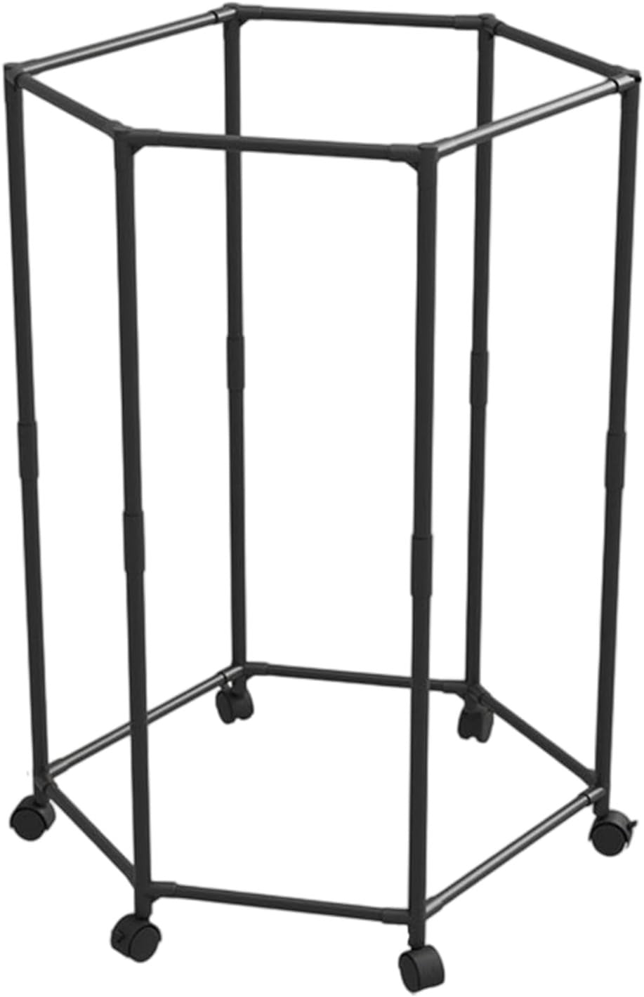 Hexagonal Clothes Drying Rack Rolling Garment Rail Space Saving Indoor Outdoor